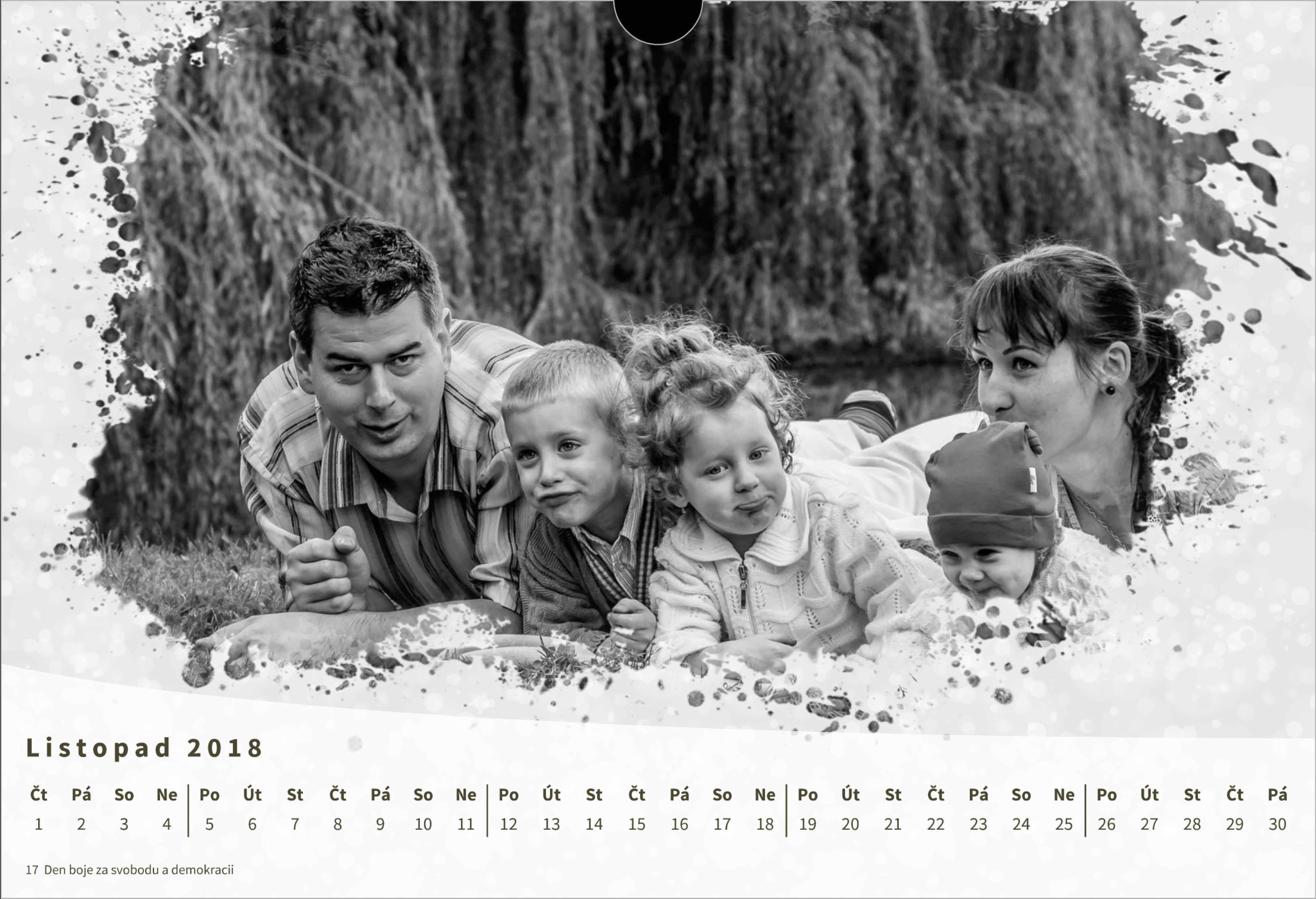Rodinný kalendář z originálních fotografií - fotograf Vysočina, Brno, Praha - www.originalfoto.cz